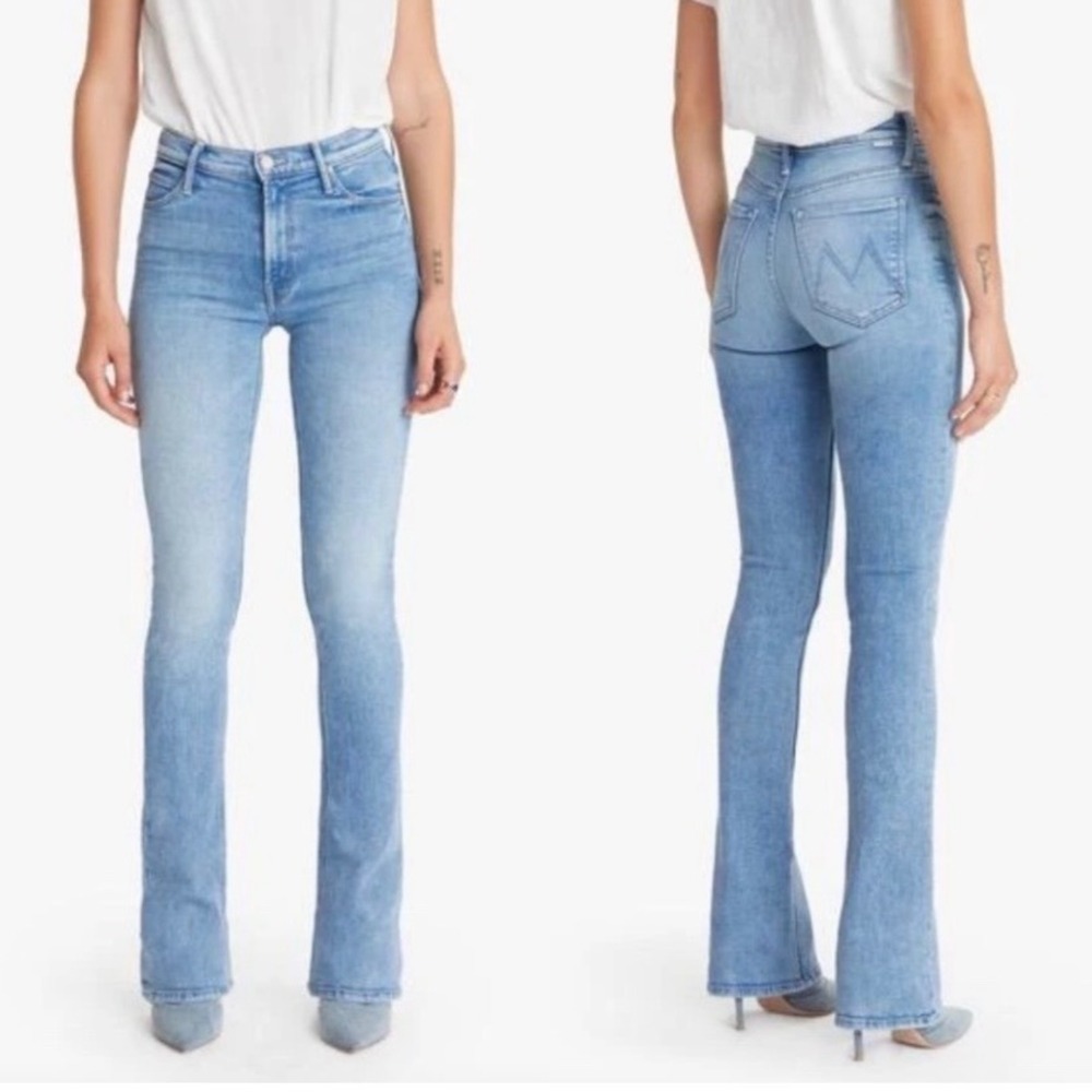 MOTHER The High Waisted Runway Flare Jeans 28 Dropping In Blue